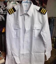 Cosplay , 全新海軍襯彬，肩章白色長袖襯衣，軍服，民航機師，飛行服白色上衣，衣服399 (不含肩章)
