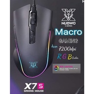 โปร++ เมาส์เกมมิ่ง Nubwo X7S Macro gaming mouse เมาส์มาโคร เม้าส์ ประกัน 2 ปีแท้nubwo ส่วนลด เม้าส์ 
