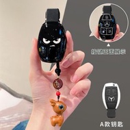 貓眼石手鐲高級感女馬卡龍色貓眼手鐲小紅書款漸變玻璃手飾品批發 - 貓眼冰冰藍扁條56-58MM