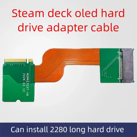 Steam Deck OLED SSD Upgrade Adapter Cable, 2230 to 2280 Converter Board for 4TB/8TB NVMe M.2 SSD