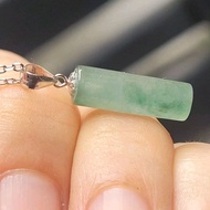 Hello, Baby Silver Jewelry * Myanmar Jade A Goods 18k White Gold Guaranteed Ice Floating Flower Pend