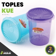 Serbu - 2pcs Toples Laura 900ml - Toples Kake Antem - Toples Kue Lebaran Toples Kue