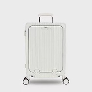 DF travel - 愛情海系列前開USB充電TSA海關密碼鎖筆電收納鎖飛機輪26吋行李箱 - 共4色 白色