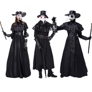 Plague Doctor cos Costume Black Death Disease Halloween Costume Costume Horror Clothes SCP049 Beak C