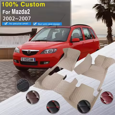 3D RHD Car Floor Mats For Mazda2 Demio Mazda 2 DY 2002~2007 Leather Car Mat Carpet Mud Cubre Pisos P