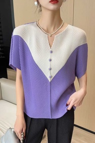 Pleatbynisa เสื้ออัดพลีท A747  เนื้อผ้าPolyester100%