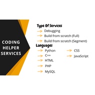 Coding Services - Python, C++, JavaScript, HTML, PHP, CSS, MySQL