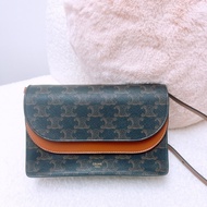 Celine wallet on strap woc 啡色老花斜挎包