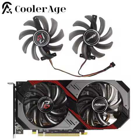 New Original PVA080E12R 85MM Fan Replacement For ASROCK AMD Radeon RX 5500 5600 XT Phantom Gaming D 