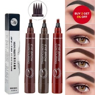 4 Points Eyebrow Pencil 4 Tip Liquid Brow Tattoo Pen Makeup Pen Waterproof Cosmetic EyeBrow Liner