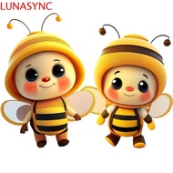LUNASYNC Cute Bee Car Hanging Decoration, 2D Exquisite Mini Desktop Ornaments, Backpack Pendant with