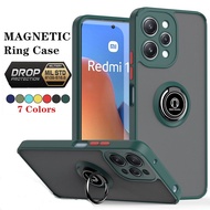 Casing For Redmi 12 4G Redmi12 2023 Phone Case With Ring Holder ON Red mi12 Bracket Protection Hard 