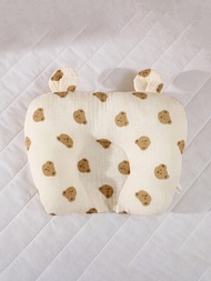 新生嬰兒枕頭,熊貓圖案,四季透氣造型坐墊矯正扁頭