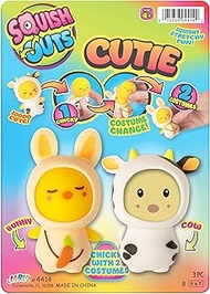 Squish Outs Animal Mini Squishies (1 Pack) by Ja-Ru.Costume-Changing Cute Mochi Squishy Toy | Stress Relief Fidget Toys Bulk Kids-Adult| Party Favor Easter Basket Fillers Pinata Stuffers. 4414-1