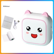  Bluetooth-compatible Label Printer Thermal Qr Code Printer Portable Bluetooth Pocket Printer for Android and Computer Cute Cartoon Design Thermal Printer for Text Logo