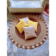 Handmade Native Abaca Boho Rug / Carpet 3-6ft