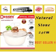 DESSINI ITALY 24CM Maifan Stone Casserole Induction Non Stick Pot Bowl Pan Cookware Tool PERIUK
