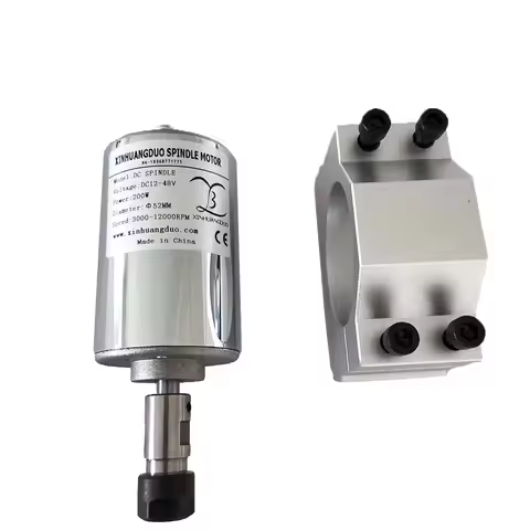 200W Spindle Motor 48V DC Spindle ER11-3.175MM High Speed Spindle Brush Air Cooled PCB Spindle Motor