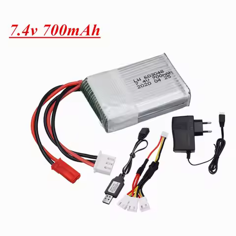 7.4V Battery For MJXRC X600 F46 X601H JXD391V aircraft 603048 7.4V 700mAh 2S Lipo battery and Charge