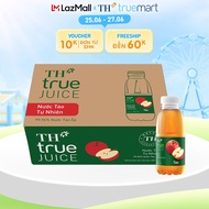 Thùng 24 chai nước trái cây TH true JUICE táo tự nhiên 350 ml (350 ml x 24)