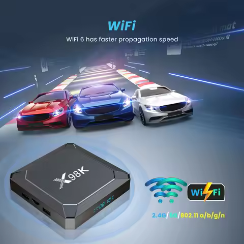 X98K TV Box Android 13 Rockchip RK3528 2GB 16GB / 4GB 32GB BT5.0 AV1 Wifi6 2.4G&5G Wifi 4K HD Smart 