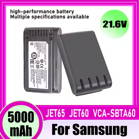 21.6V 5000mAh, High quality battery for Samsung Jet 60 vacuum cleaner Turbo Jet 75E VS15A6031R4 VS15