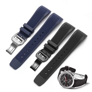 4/3✈Rubber watch strap substitute IWC Portuguese series watch accessories men's silicone arc bracelet 22mm