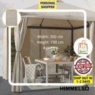 HIMMELSÖ Curtain for gazebo, grey-beige I Langsir untuk gazebo