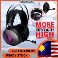 🔥 READY STOCK 🔥JACKRILA 7.1 Gaming Headset With Mic RGB Breathing Light Headphone USB Surround Sound