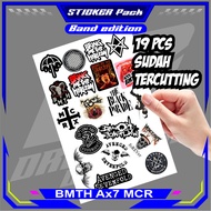 HP 19 BMTH AX7 MCR band stickers Thick vinyl Cutting suitable for cellphone laptop tumbler helmets