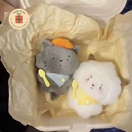 TRI Happy sheep and gray wolf keychain Set, adorable inanimate keychain plushie