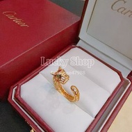 全新🌸Cartier 卡地亞 Panthere 鏤空豹頭戒指