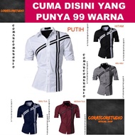 MERAH KEMEJA 99 COLORS 4XL 3XL XXL XL LMS DARK OLD Combination of Men's Shirts with Surabaya Striped