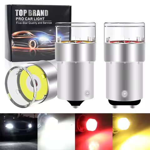 2x P21W BA15S 1156 BAU15S PY21W 1157 BAY15D P21/5W LED Bulbs R5W Led COB Chip Car Signal Lights Auto