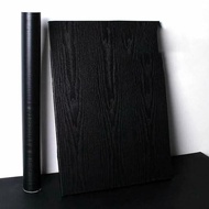 Black wood grain sticker wallpaper black wood sticker motif/ 5m x 45cm
