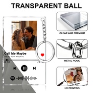 DY4K Free Custom Spotify Code Acrylic Keychain | Scan to Play Your Song | Personalized Music Pendant