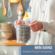 JEJOO - MIN SANG Clear Kitchen Organizer Aesthetic Serving Cabinet Rack Plate Organizer Bowl Transpa