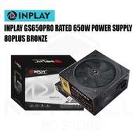 INPLAY GS650PRO (650W) True Rated PSU Power Supply 80 Plus Bronze pc psu