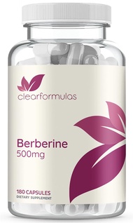 Clear Formulas Berberine Supplement 500mg - 180 Vegetable Capsules