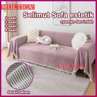 MULTICA Sofa Blanket 1 seater 2 seater 3 seater 4 seater Solid Chenille Sofa Cover Modern
