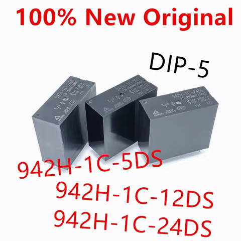5piece 942H-1C-5DS 、942H-1C-12DS 、942H-1C-24DS 、942H-2C-12DS 、942H-2C-24DS New power relay
