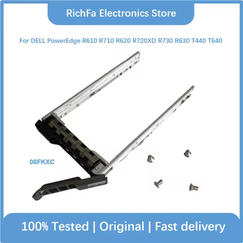 For DELL PowerEdge R610 R710 R620 R720XD R730 R630 T440 T640 2.5" 08FKXC SAS SATA HDD Caddy Tray