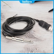 ✿24H✿ 3 Meter USB Guitar Audio Cable Connection Interface 6.5mm Electric Guitar Cable