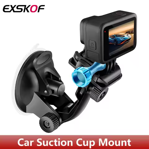 Car Suction Cup Holder Mount for GoPro Hero 13 12 11 10 9 8 7 SJCAM Insta360 X4 X2 X3 DJI Osmo Actio
