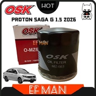 OSK PROTON SAGA G 1.5 2026 OIL FILTER NEW GEN MC3 PW914299 CLEANER MINYAK HITAM ENGINE O-MZ663 EF MA