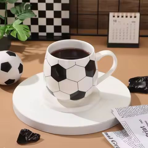 2 Pcs Mug Coffee Cups Ceramic Funny Gift Football Mugs Creative for Men Team