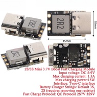 5-20pcs DC 4.5-9.5V 2S/3S 3.7V Boost QC Fast Charger Polymer Li-ion Lithium Battery Equalisation Dro