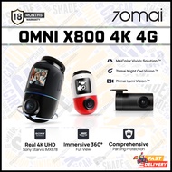 [New Launch] 70mai X800 Omni (360° Dashcam) with 4K resolution 4G GPS & AI Parking Surveillance HDR 