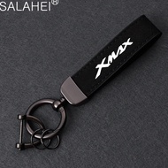 1PCS Motorcycle Keychain Suede Leather Keyring Charm Key Ring Accessories For Yamaha XMAX 125 18-20 250 300 2017 2018 2019 2020