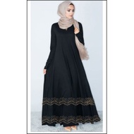Latest fashion muslimah jubah fashion - Diana Fardoos /Black JUBAH FESYEN TERKINI